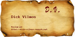 Dick Vilmos névjegykártya