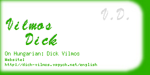 vilmos dick business card